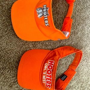 Vintage pair of HOOTERS visor hats